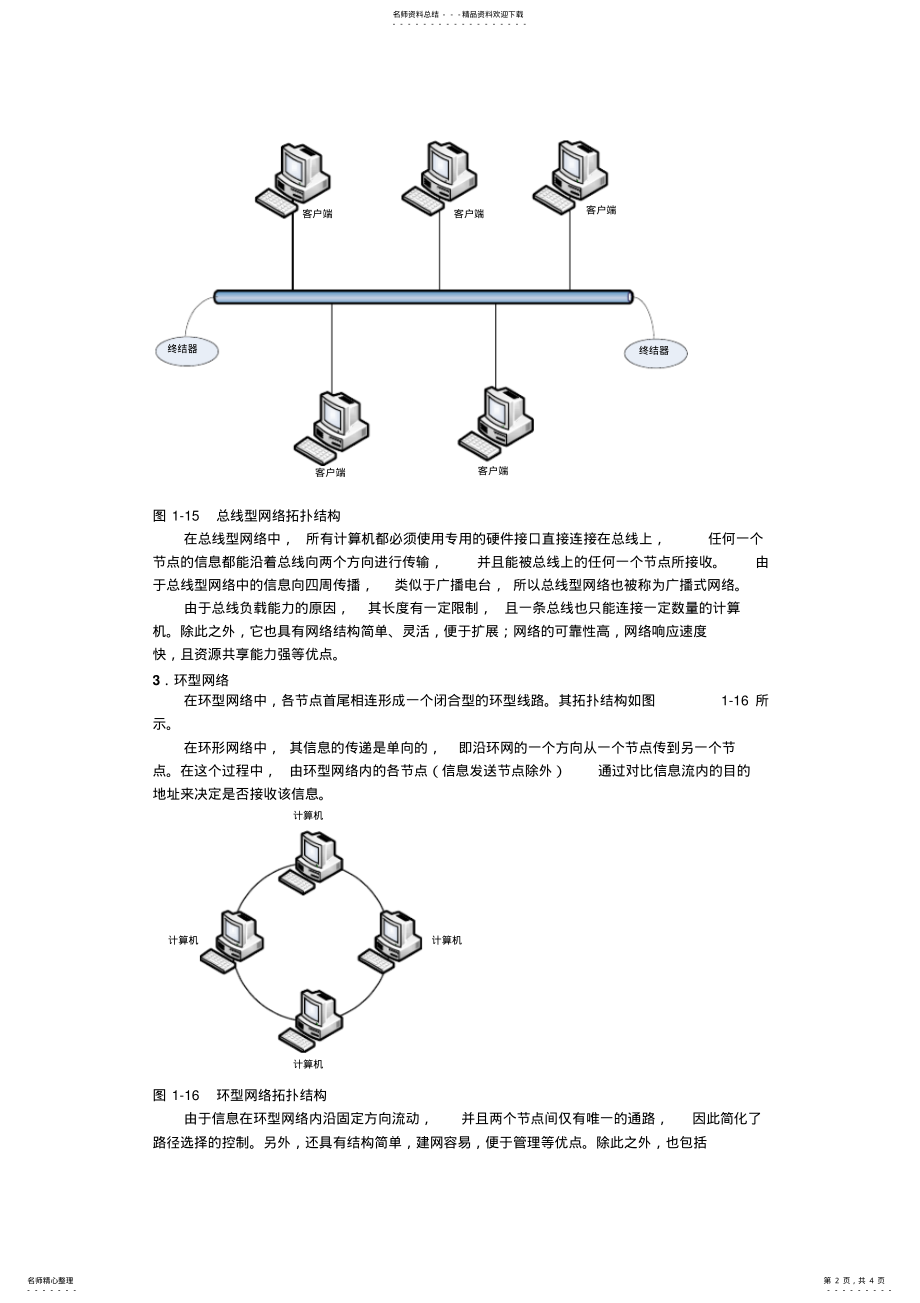 2022年2022年计算机网络应用按网络拓扑结构分类 .pdf_第2页