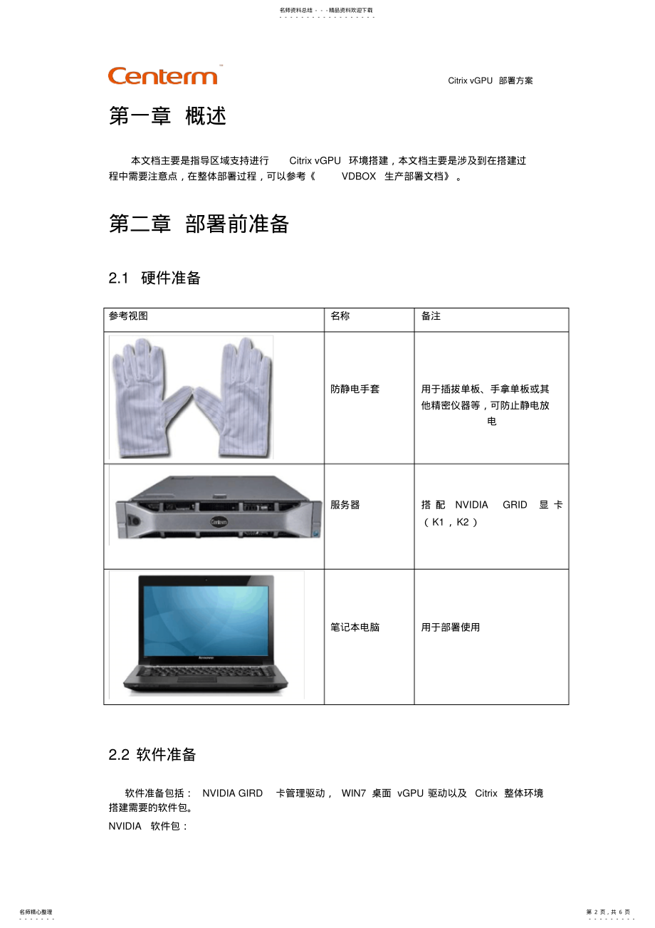 2022年CitrixvGPU部署文档 .pdf_第2页