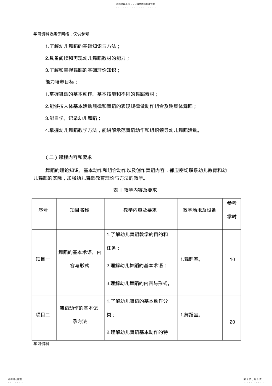 2022年《舞蹈基础》课程标准 .pdf_第2页