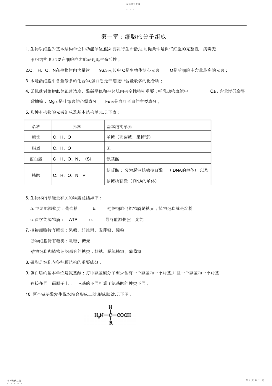 2022年生物：高中生物知识点整理归纳.docx_第1页