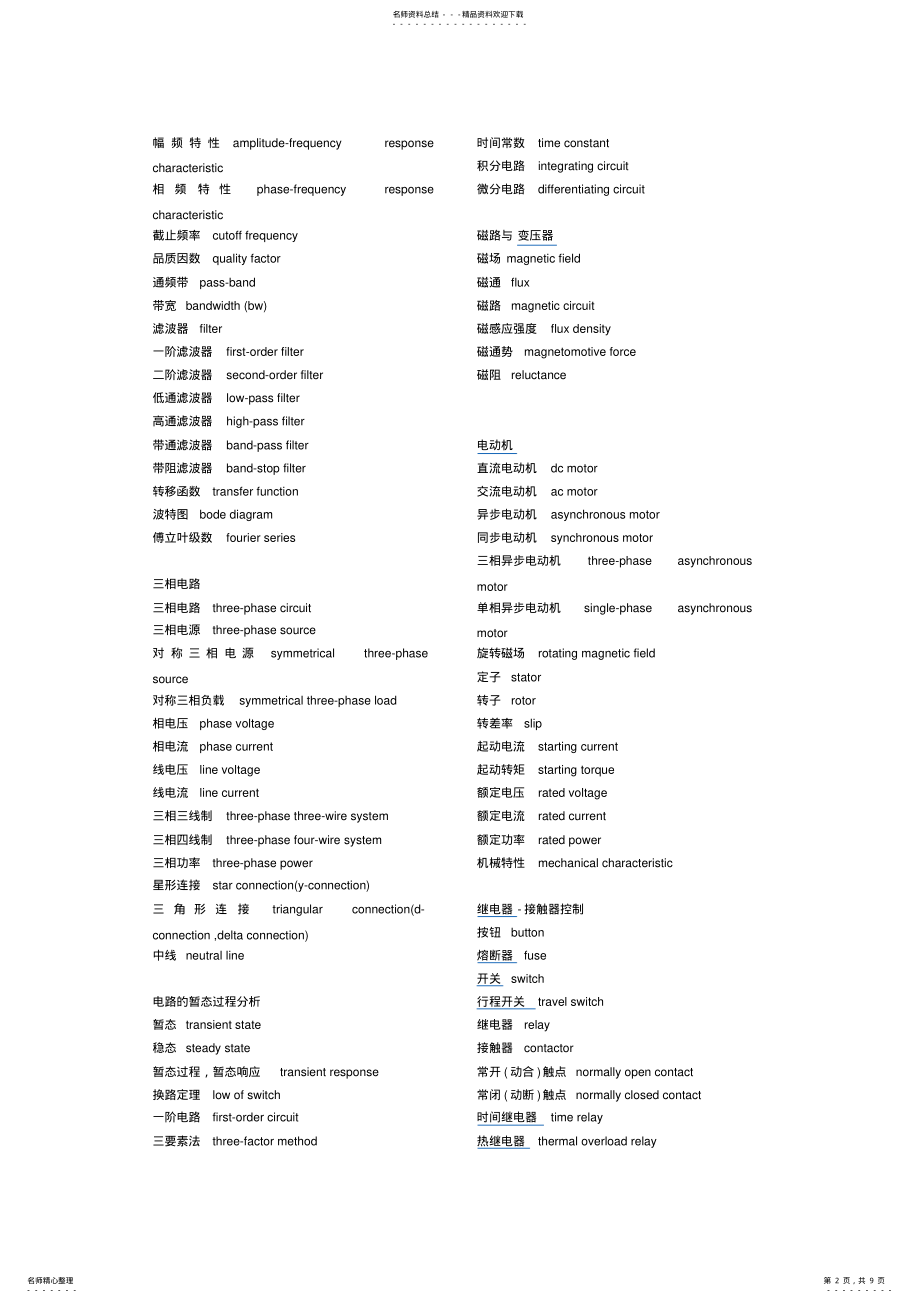 2022年电路专业英语词汇 .pdf_第2页