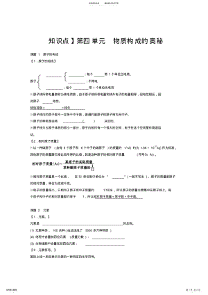 2022年第四单元__物质构成的奥秘知识点 .pdf