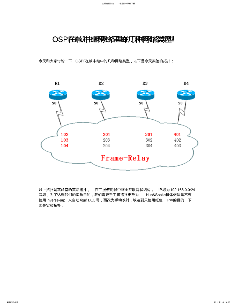 2022年OSPF的各种网络类型 .pdf_第1页