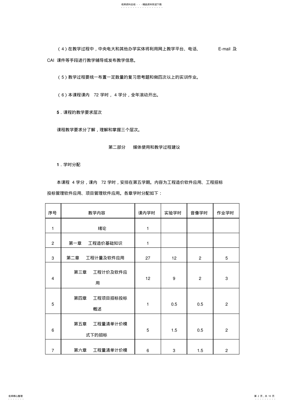 2022年《计算机综合应用能力实训》教学大纲 .pdf_第2页