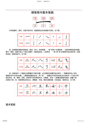 2022年硬笔楷书基本笔画书写要点 .pdf