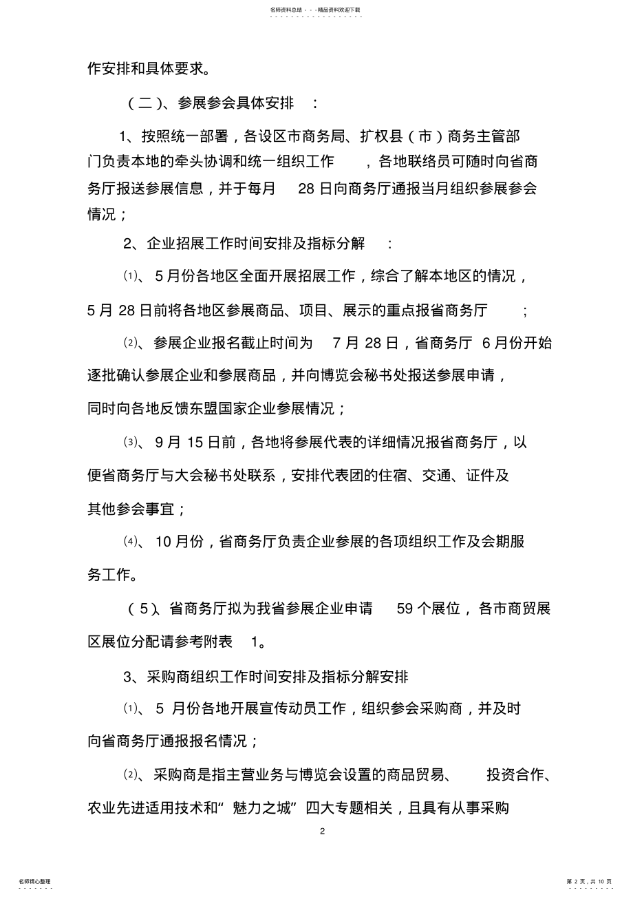 2022年第三届中国东盟博览会筹备工作方案 .pdf_第2页