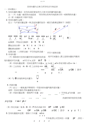 2022年空间向量与立体几何知识点归纳总结3.docx