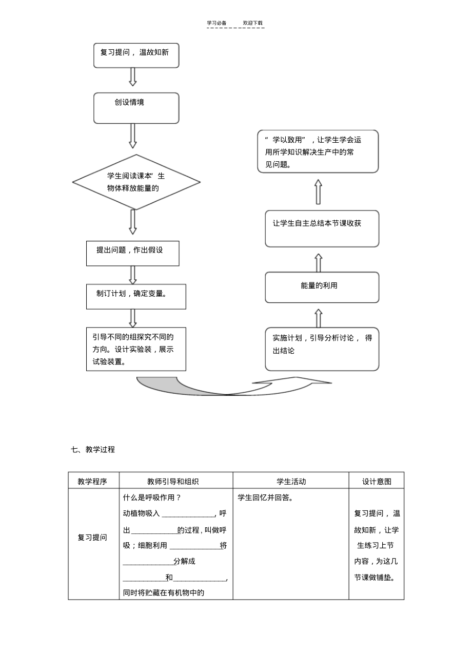 《探究种子呼吸过程中释放热量能量的释放与利用》教学设计.pdf_第2页