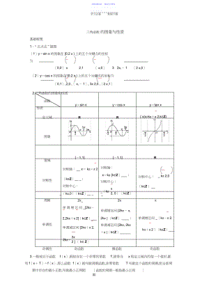 2022年三角函数的图像与性质知识点及习题.docx