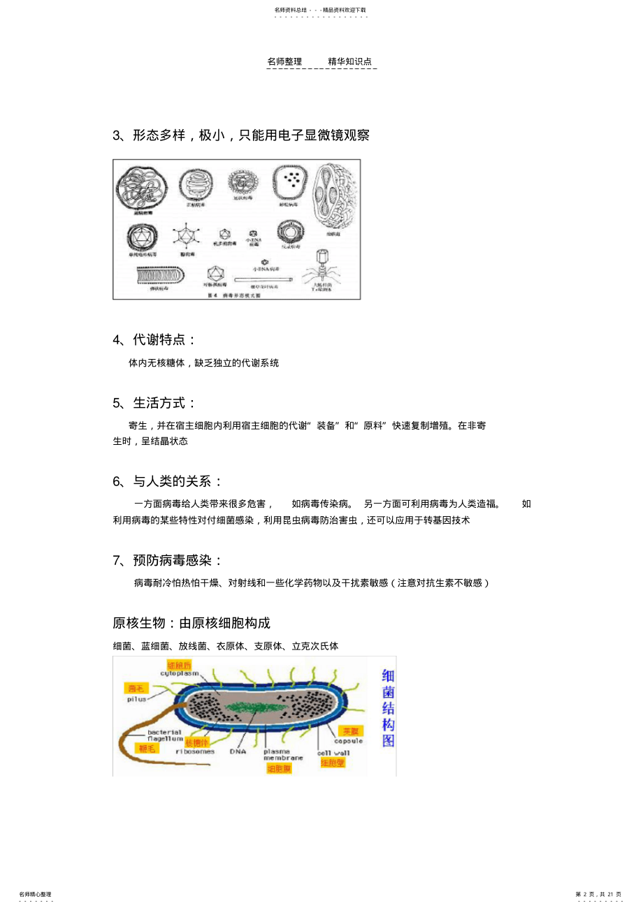 2022年生命的结构基础知识点归纳 2.pdf_第2页