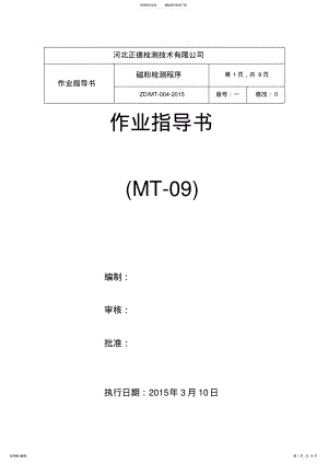 2022年磁粉检测作业指导书 .pdf