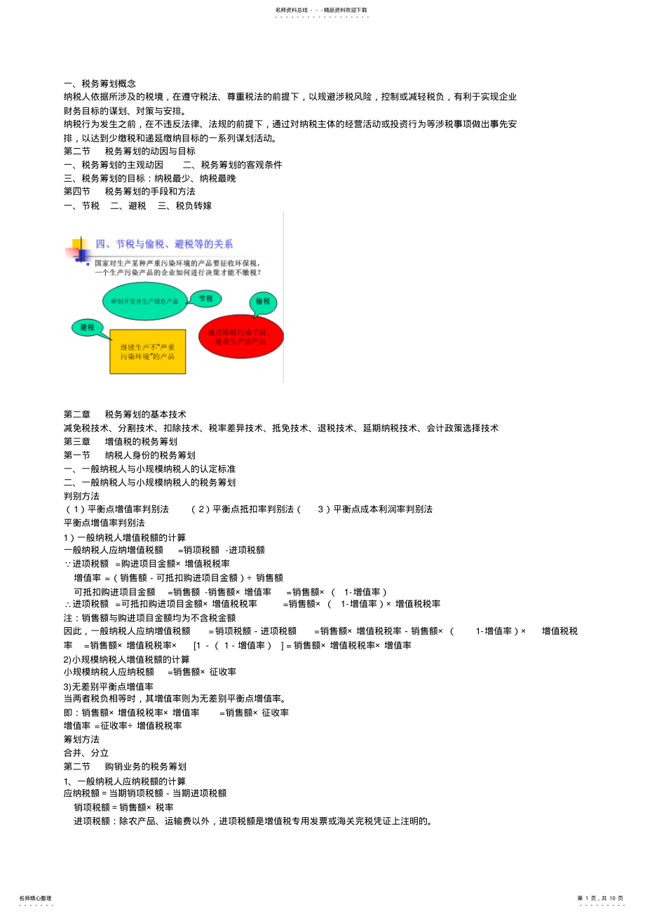 2022年税务筹划课程文字版 .pdf_第1页