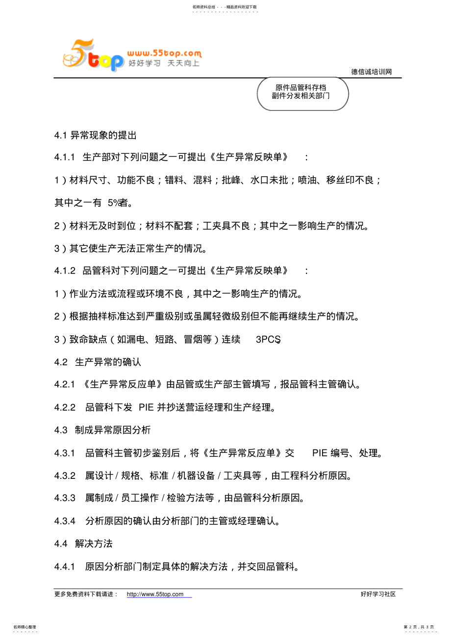 2022年生产异常反应单处理程序 .pdf_第2页