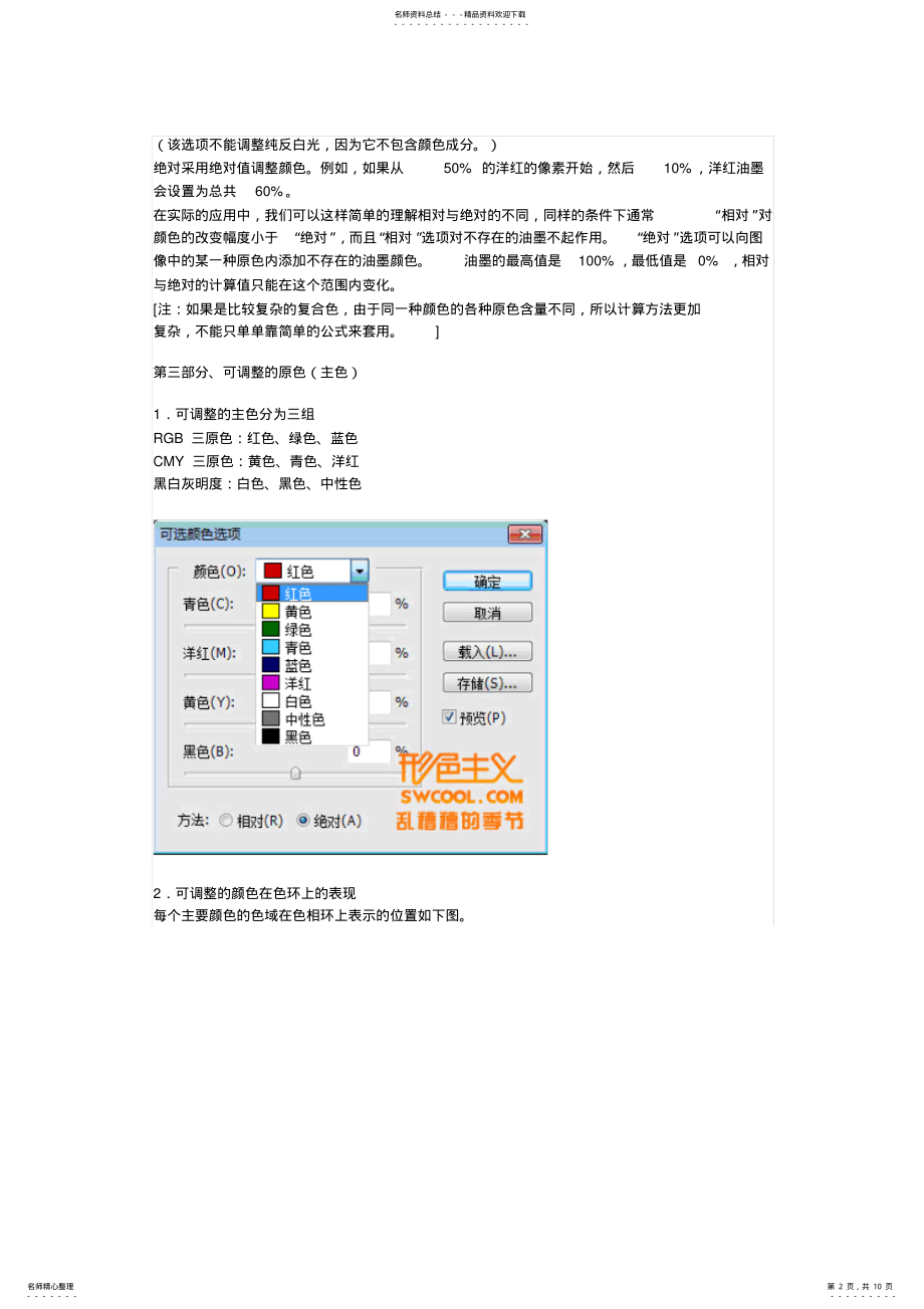 2022年PS调色理论教程 .pdf_第2页