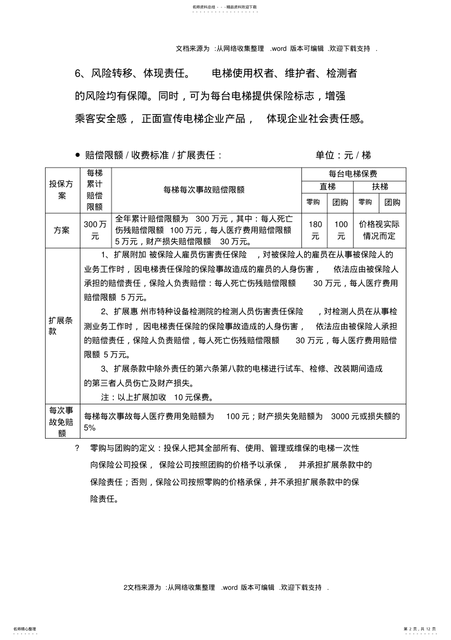 2022年电梯责任险保险计划书 .pdf_第2页