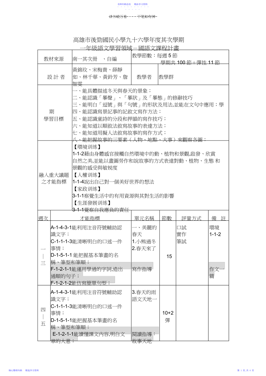 2022年一年级语文学习领域-国语文课程计画教材来源.docx_第1页