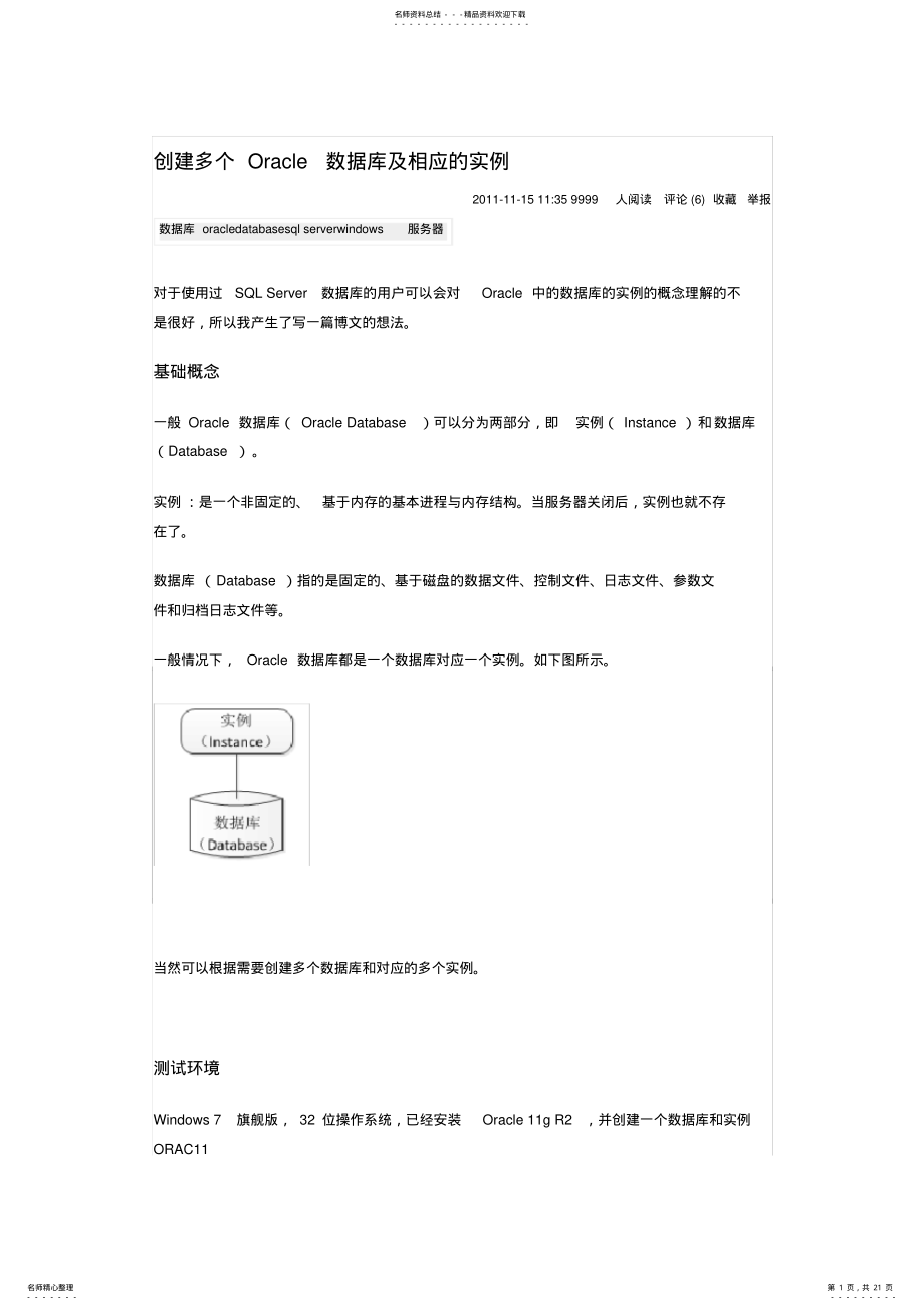 2022年orcal创建数据库 .pdf_第1页