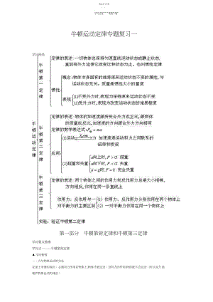 2022年牛顿运动定律专题复习.docx