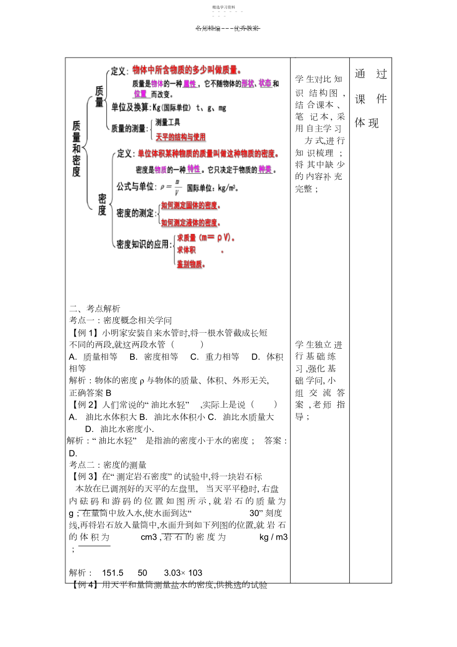 2022年第六章质量与密度复习教案.docx_第2页