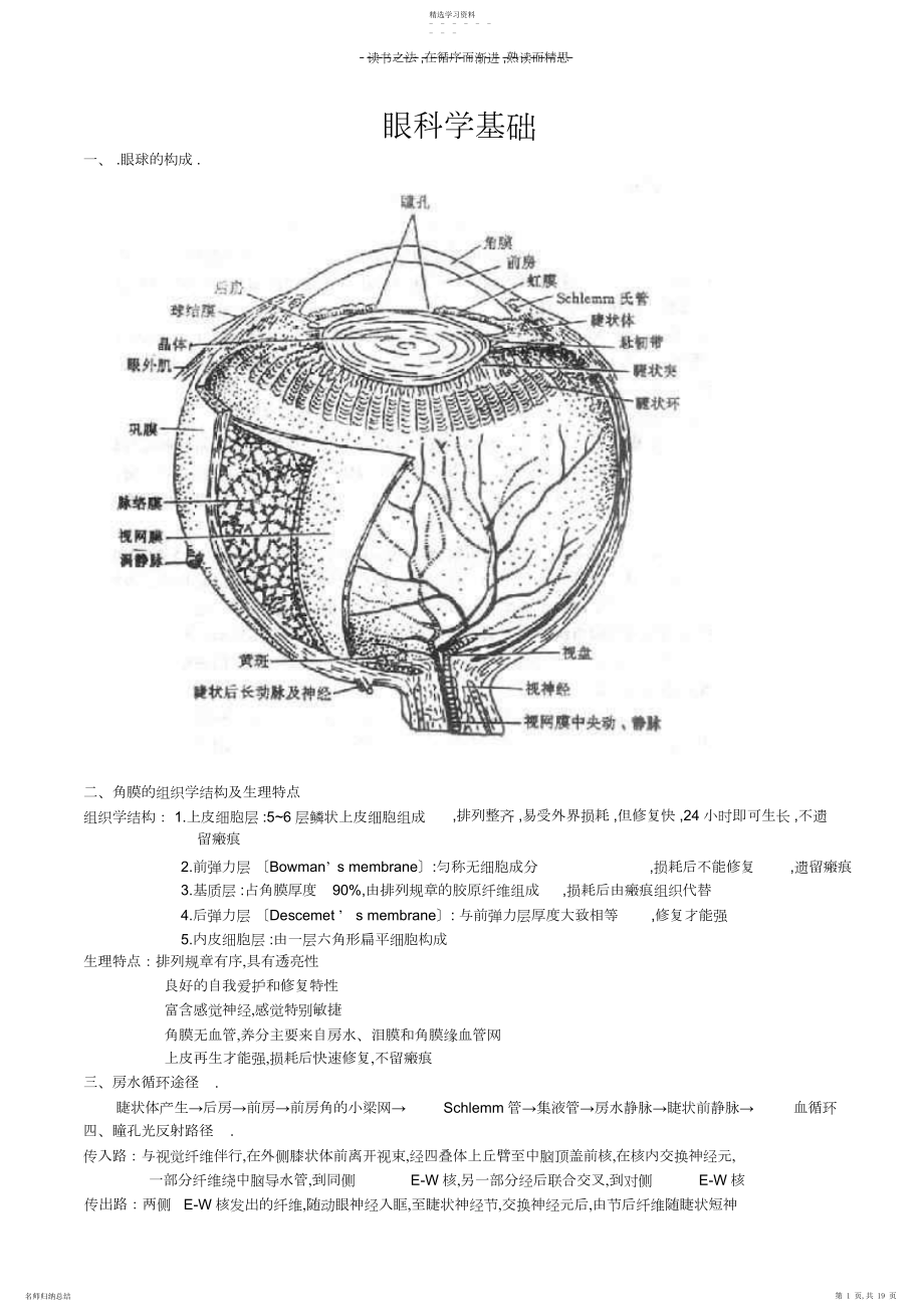 2022年眼科学重点总结人卫第八版.docx_第1页