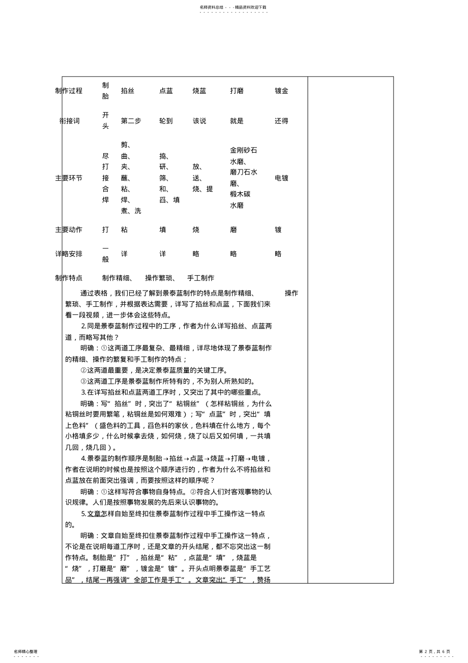 2022年《景泰蓝的制作》教案 .pdf_第2页