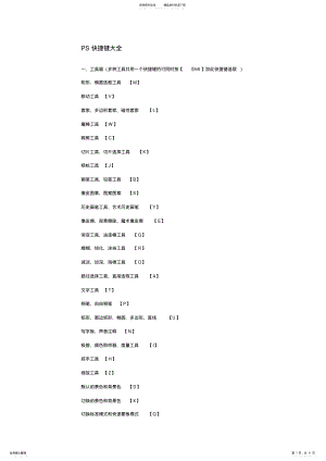 2022年PS快捷键大全作图 .pdf