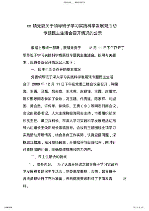 2022年专题民主生活会召开情况的公示 .pdf