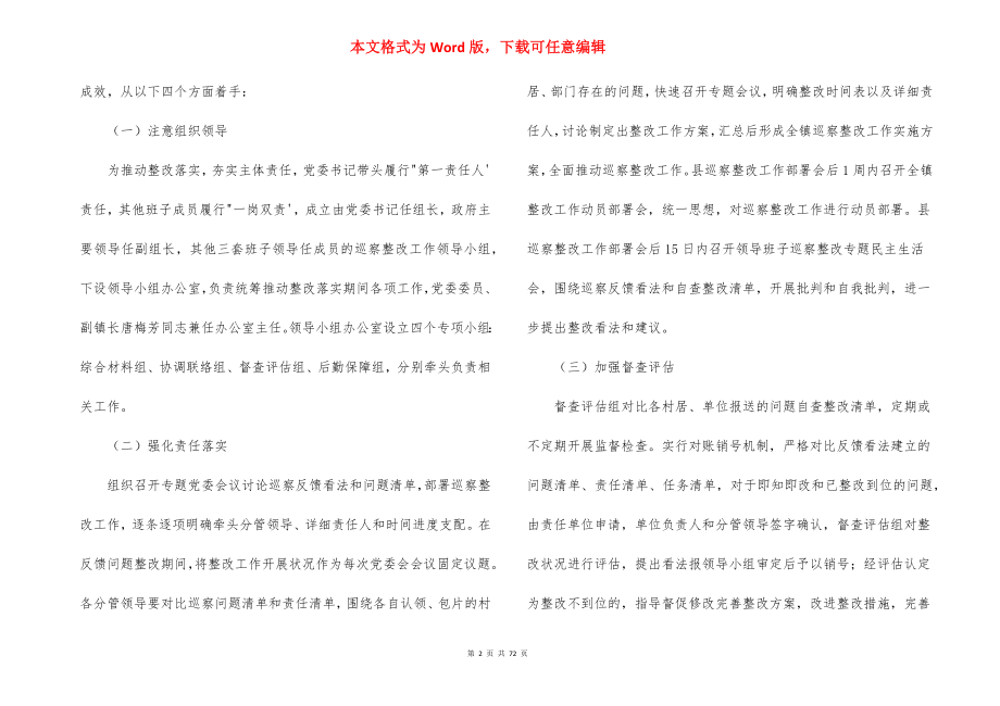 巡察整改方案和整改措施范文(精选10篇).docx_第2页