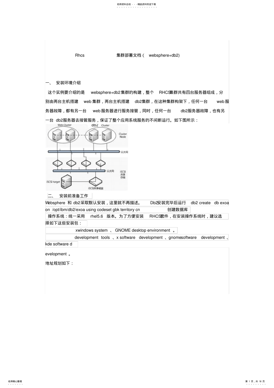 2022年Rhcs集群部署文档 .pdf_第1页