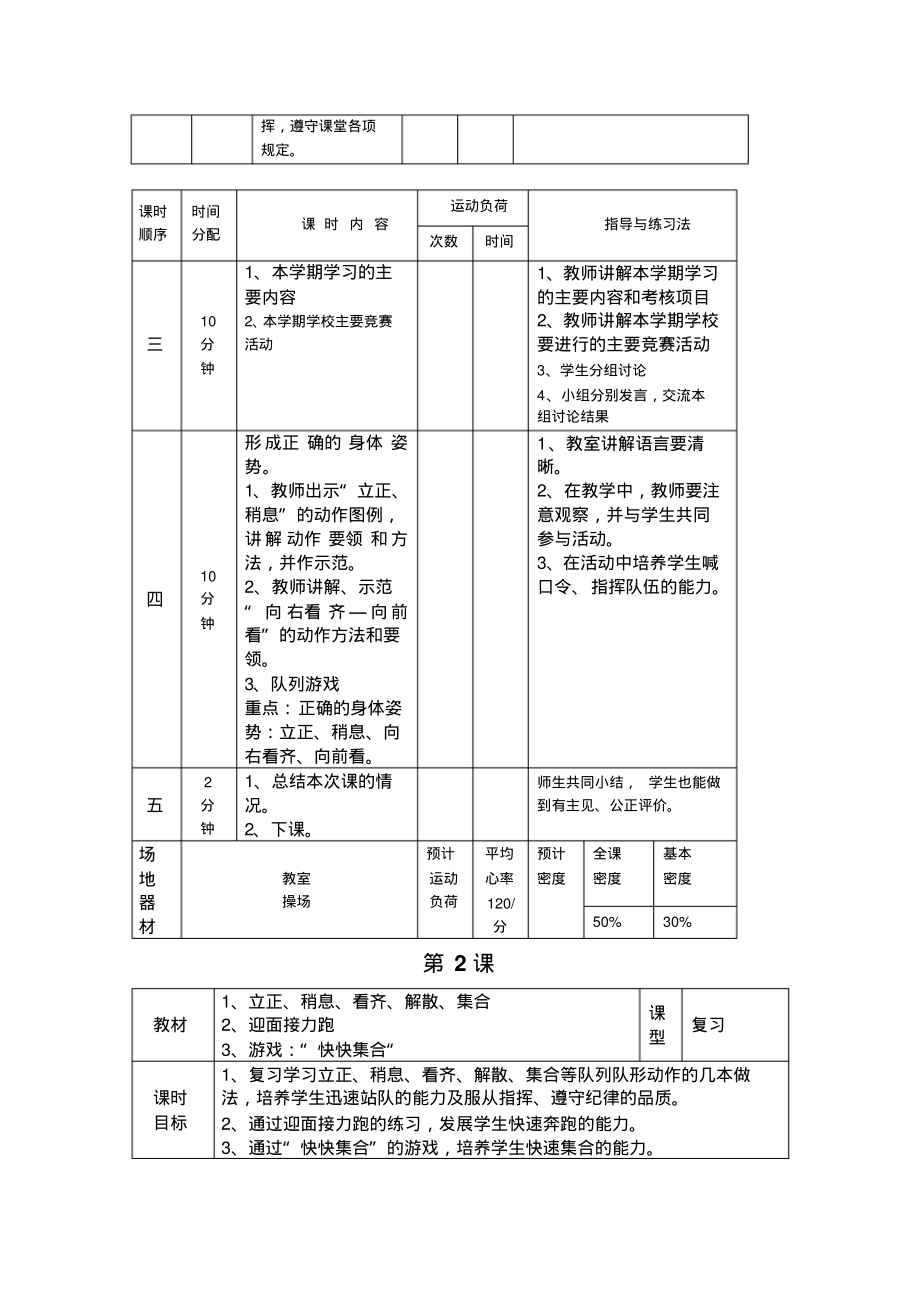 人教版三年级体育课教案.pdf_第2页