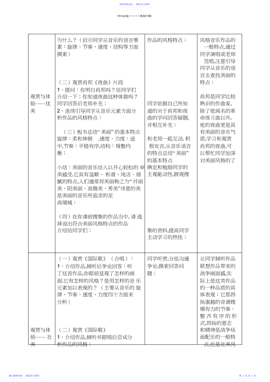 2022年《音乐的优美与壮美》教学设计.docx_第2页