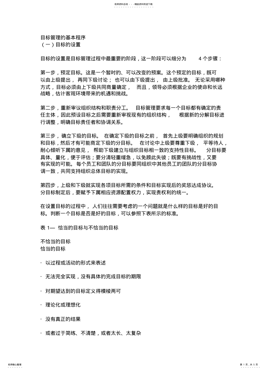 2022年目标管理的基本程序 .pdf_第1页