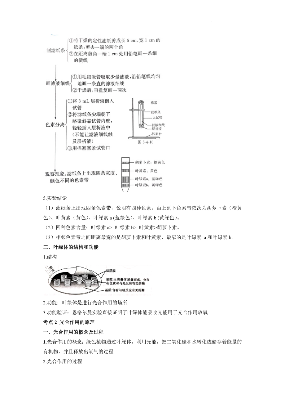 高考生物一轮复习基础知识甄选手账 (1) 光合作用.docx_第2页