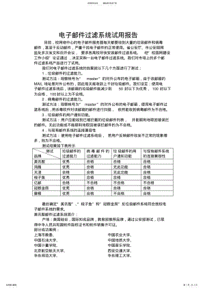 2022年电子邮件过滤系统试用报告 .pdf