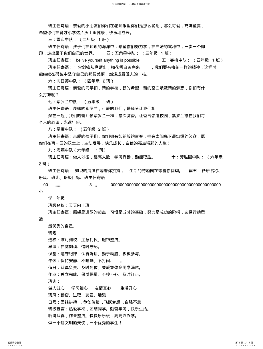 2022年班级名称大全小及班级寄语 .pdf_第2页