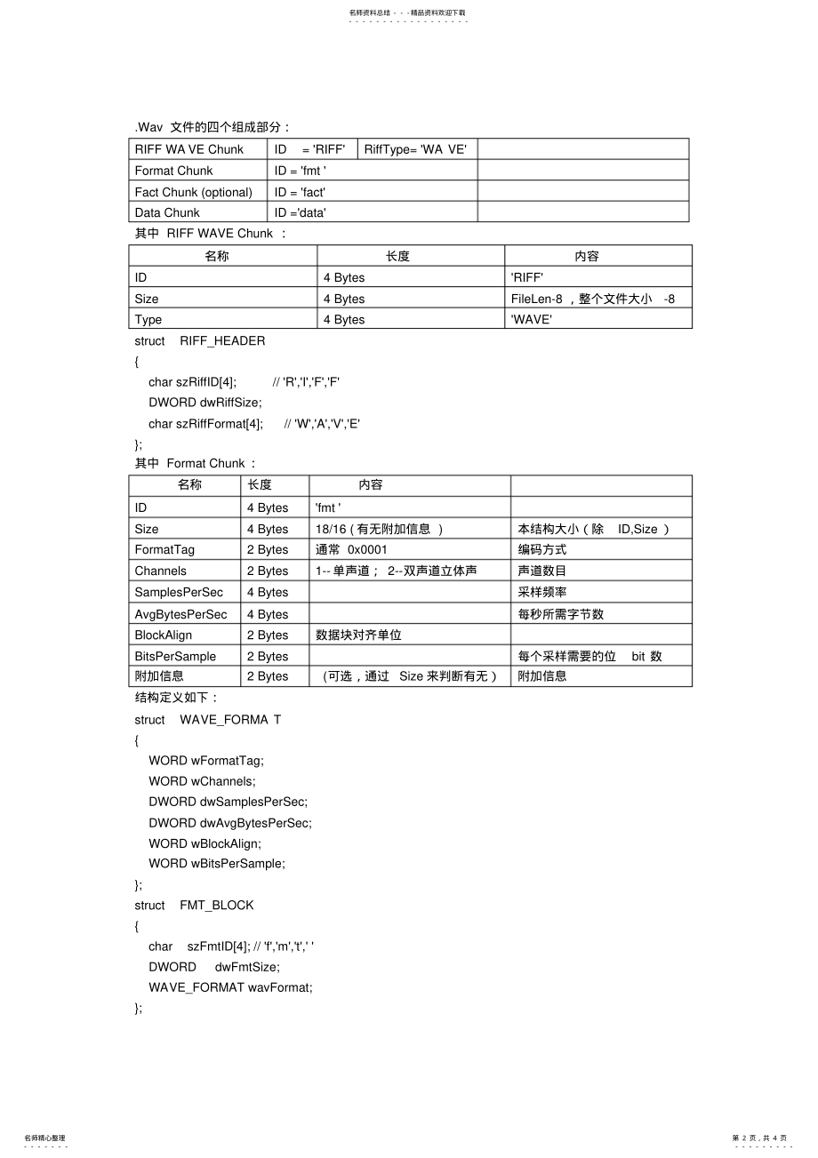 2022年WAV文件结构 .pdf_第2页