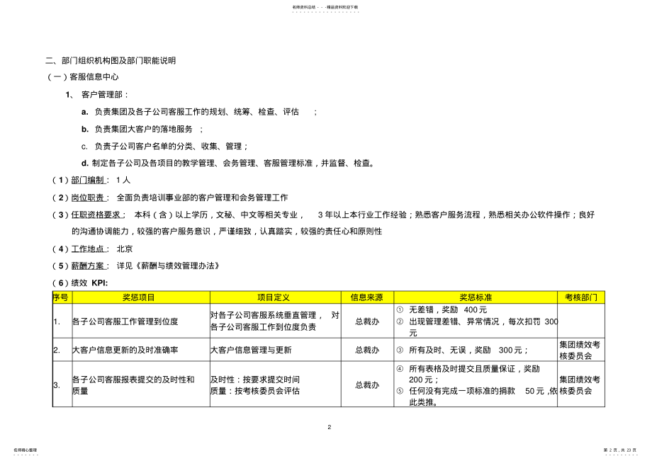 2022年XX集团组织架构及职责说明 .pdf_第2页