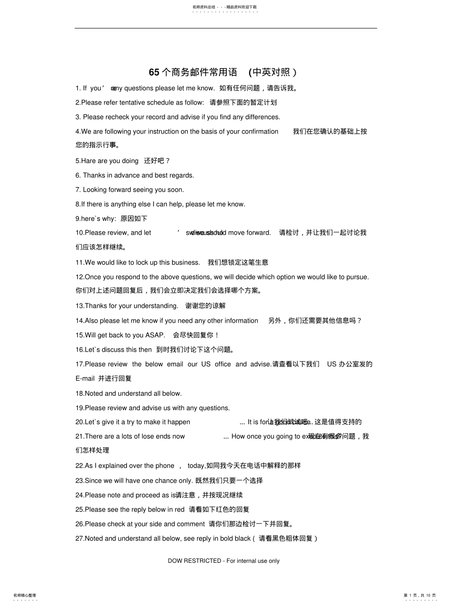 2022年个商务邮件常用英语 .pdf_第1页