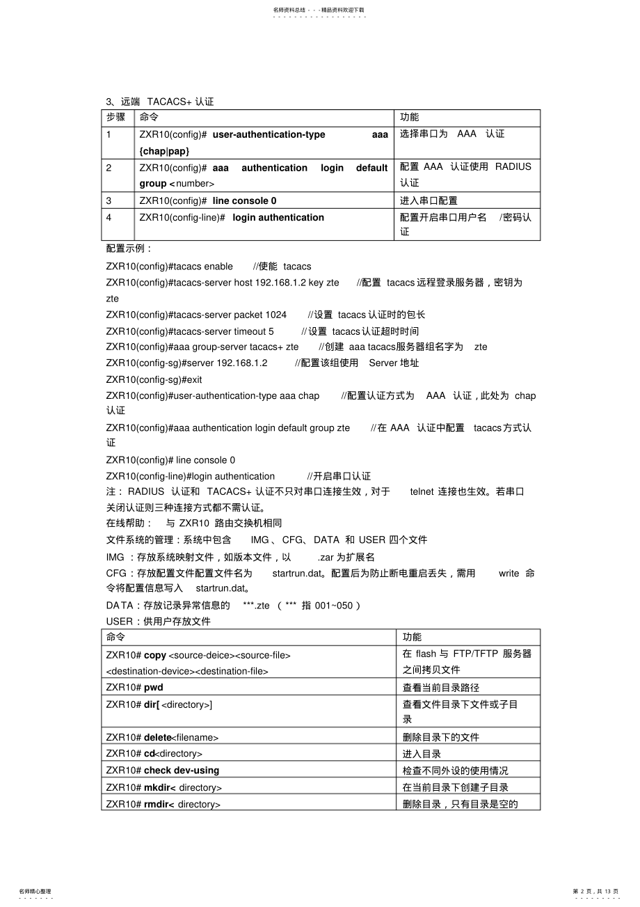 2022年ZXR路由器基本操作和配置 .pdf_第2页