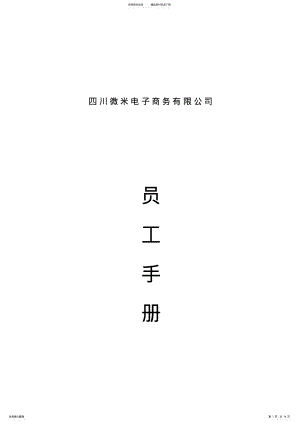 2022年电子商务公司员工手册 .pdf