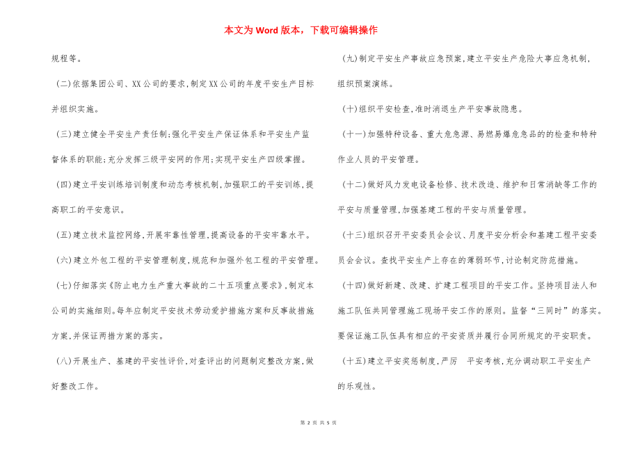 某某公司安全生产责任制管理办法.docx_第2页