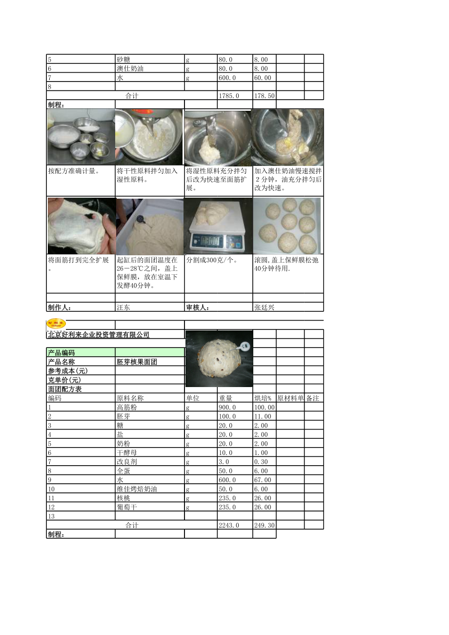 好利来蛋糕门店面包店运营 面团.xls_第2页