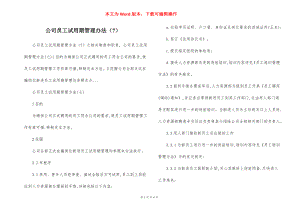 公司员工试用期管理办法（7）.docx