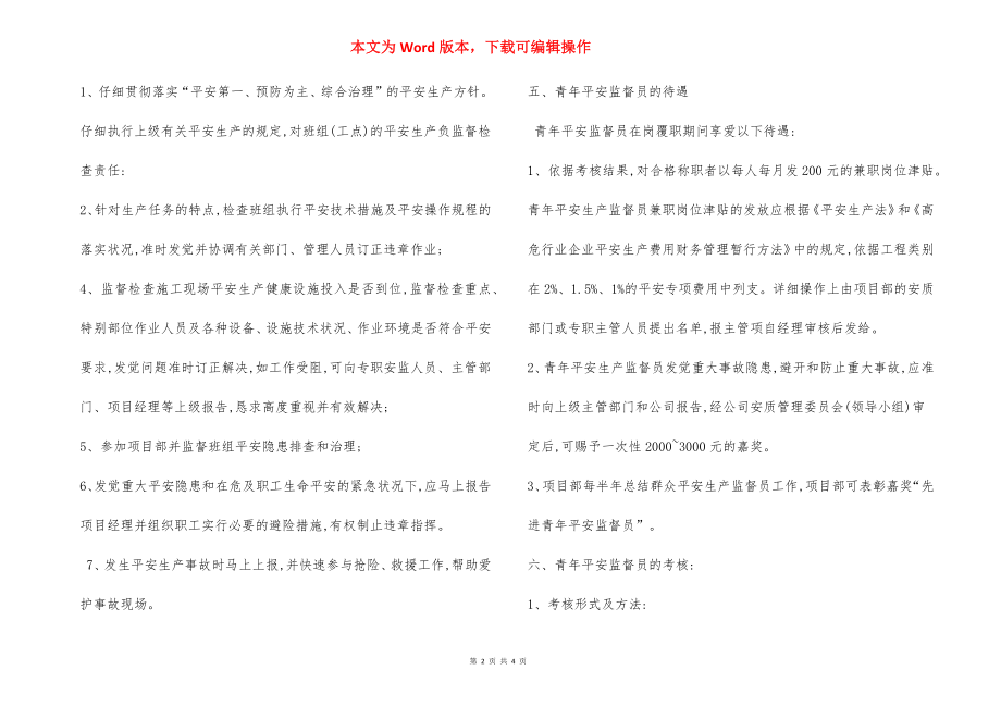 青年安全监督岗管理办法.docx_第2页