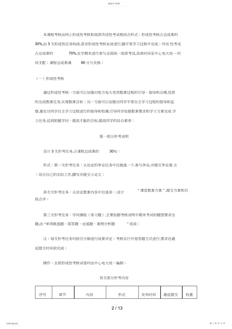 2022年现代教师学导论课程基于网络考核改革试点方案.docx_第2页