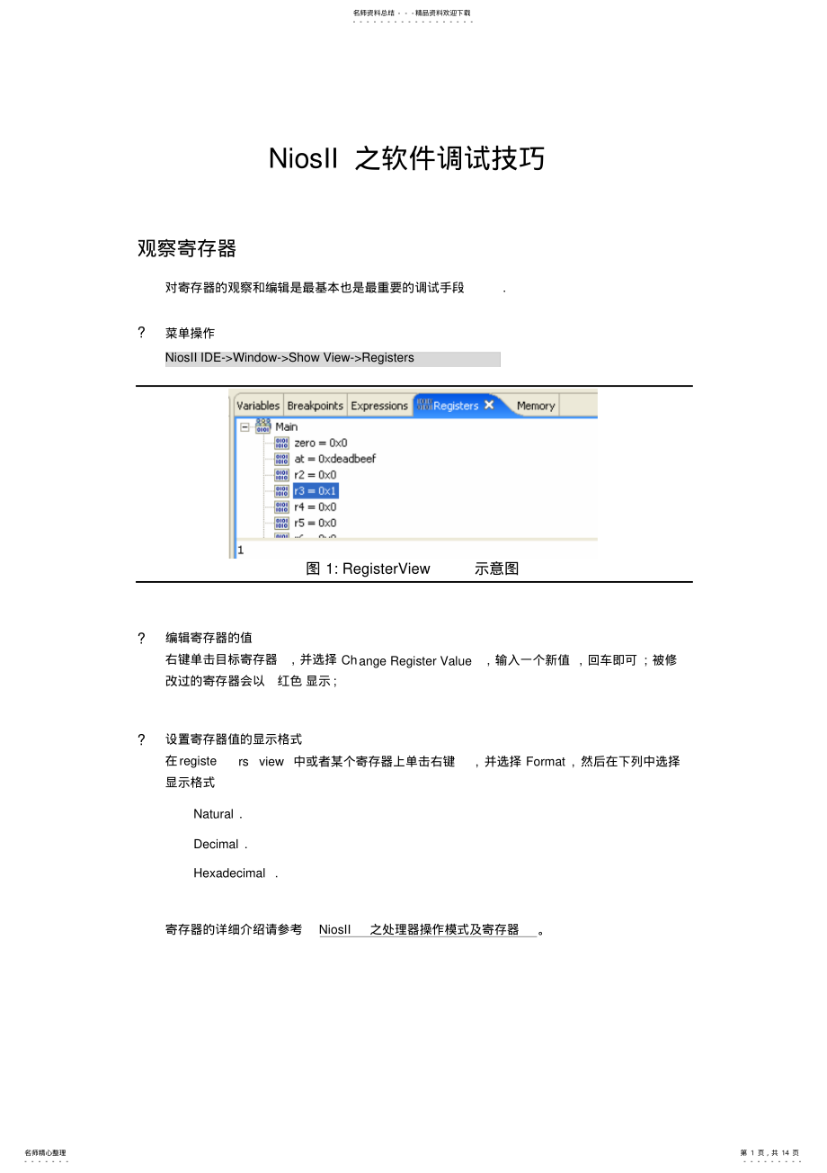 2022年NiosII软件调试技巧 .pdf_第1页