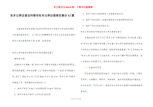 私车公养自查自纠报告私车公养自查报告集合12篇.docx