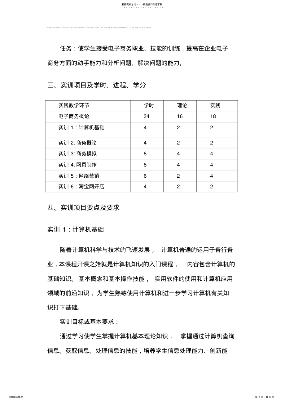 2022年电子商务实训大纲 .pdf_第2页