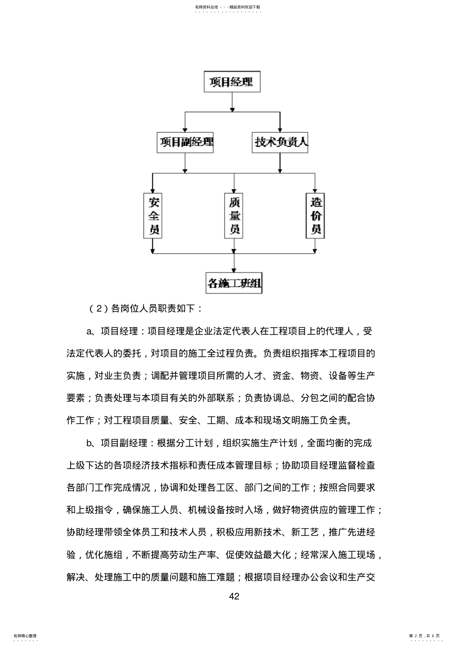 2022年三、项目组织机构及劳动力计划_共页 .pdf_第2页