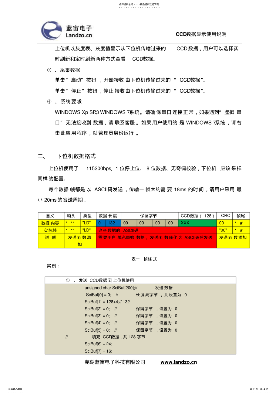 2022年TSL线性CCD上位机软件说明书 .pdf_第2页